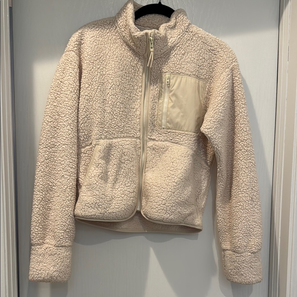 Athleta Girls XL Cream Sherpa Jacket